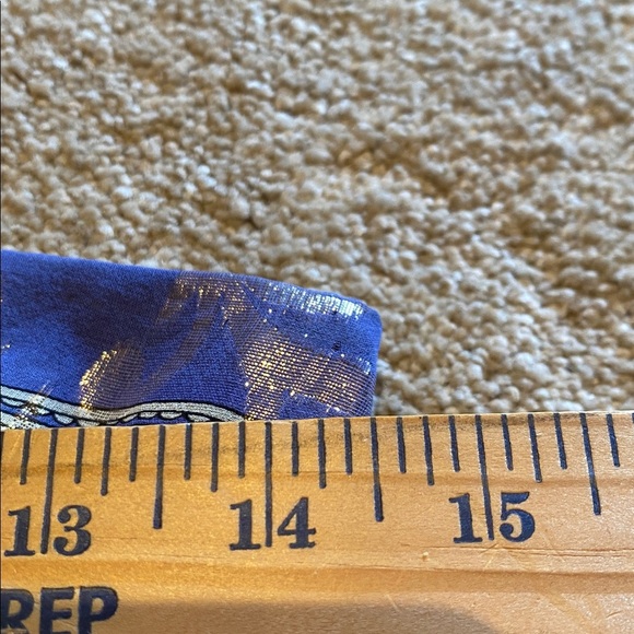 Nicole Miller Collection Silk Lurex Strapless Metallic Lavender Gold Dress 4 - Picture 6 of 13